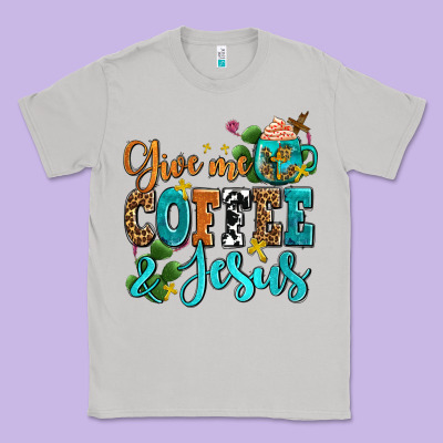Gıve Me Coffee And Jesus Classic Tee Designed By Adodesignshop