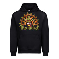 Black Turkey rainbow thankful thanksgiving Urban Hoodie - NancyCooperArtShop