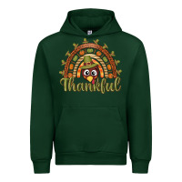 Forest Green Turkey rainbow thankful thanksgiving Urban Hoodie - NancyCooperArtShop