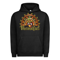 Pigment Black Turkey rainbow thankful thanksgiving Urban Hoodie - NancyCooperArtShop