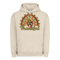 Pigment French Oak Turkey rainbow thankful thanksgiving Urban Hoodie - NancyCooperArtShop