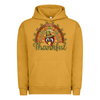 Pigment Peanut Butter Turkey rainbow thankful thanksgiving Urban Hoodie - NancyCooperArtShop
