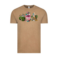 Vintage Coffee mexican day of the dead coffee cups Vintage Tee - FaDigitalArtStudio