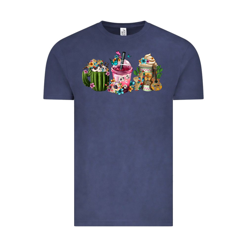Mexican Day Of The Dead Coffee Cups Vintage Tee by FaDigitalArtStudio | Teevron