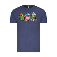 Vintage Denim mexican day of the dead coffee cups Vintage Tee - FaDigitalArtStudio