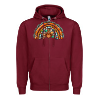 Burgundy turquoise thanksgiving turkey rainbow Zipper Hoodie - Jasminsmagicworld