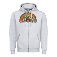 Heather Grey turquoise thanksgiving turkey rainbow Zipper Hoodie - Jasminsmagicworld