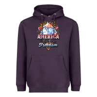 Plum America ice cream Heavyweight Hoodie - NancyCooperArtShop