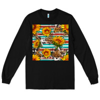 Black serape leopard seamless pattern Long Sleeve Tee - BundleAndBundleShop