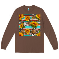 Chestnut serape leopard seamless pattern Long Sleeve Tee - BundleAndBundleShop