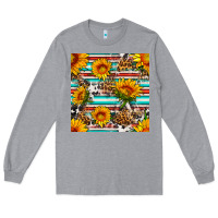 Heather Grey serape leopard seamless pattern Long Sleeve Tee - BundleAndBundleShop