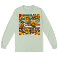 Matcha serape leopard seamless pattern Long Sleeve Tee - BundleAndBundleShop