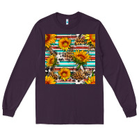 Plum serape leopard seamless pattern Long Sleeve Tee - BundleAndBundleShop