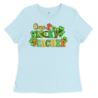 Baby Blue one lucky teacher Ladies Tee - AdoDesignShop