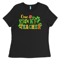 Black one lucky teacher Ladies Tee - AdoDesignShop