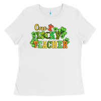 White one lucky teacher Ladies Tee - AdoDesignShop