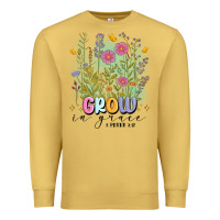 Antique Gold grow in grace Premium Sweatshirt - MaliasSmallBusiness