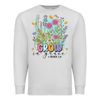 Dove Grey grow in grace Premium Sweatshirt - MaliasSmallBusiness
