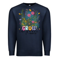Navy grow in grace Premium Sweatshirt - MaliasSmallBusiness