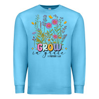 Ocean Blue grow in grace Premium Sweatshirt - MaliasSmallBusiness
