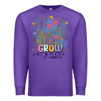 Purple grow in grace Premium Sweatshirt - MaliasSmallBusiness
