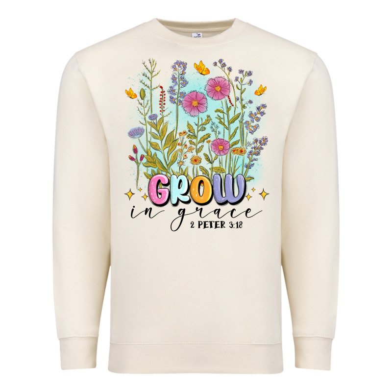 Grow In Grace Premium Sweatshirt by MaliasSmallBusiness | Teevron