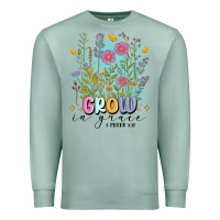 Seafoam grow in grace Premium Sweatshirt - MaliasSmallBusiness