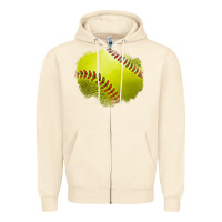 Sandshell leopard softball patch Zipper Hoodie - Jasminsmagicworld