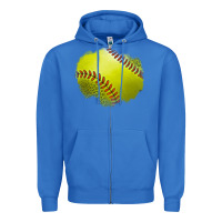 True Royal leopard softball patch Zipper Hoodie - Jasminsmagicworld