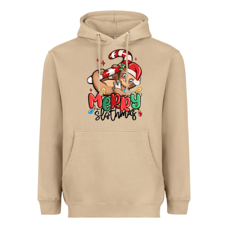 Merry Slothmas Heavyweight Hoodie by MaliasSmallBusiness | Teevron