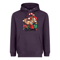 Plum merry slothmas Heavyweight Hoodie - MaliasSmallBusiness