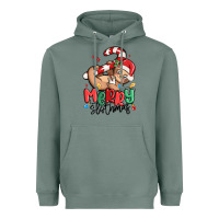 Sage merry slothmas Heavyweight Hoodie - MaliasSmallBusiness