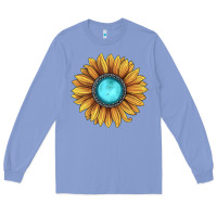 Colony Blue sunflower gemstone Long Sleeve Tee - JahusDesignShop