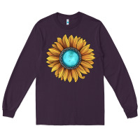 Plum sunflower gemstone Long Sleeve Tee - JahusDesignShop