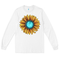 White sunflower gemstone Long Sleeve Tee - JahusDesignShop