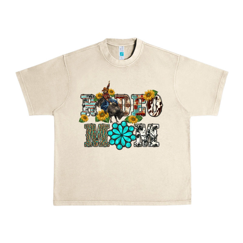 Western Rodeo Bullfighter Mom Turquoise Gemstones  Sunflowers Urban Heavy Tee by BarkalooDesign | Teevron