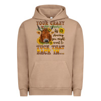 Pigment Burro Your crazy is showing Urban Hoodie - NancyCooperArtShop