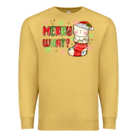 Antique Gold merry what christmas cat Premium Sweatshirt - MaliasSmallBusiness