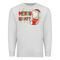 Dove Grey merry what christmas cat Premium Sweatshirt - MaliasSmallBusiness