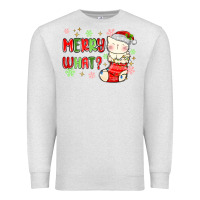 Oatmeal Heather merry what christmas cat Premium Sweatshirt - MaliasSmallBusiness