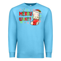 Ocean Blue merry what christmas cat Premium Sweatshirt - MaliasSmallBusiness