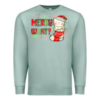 Seafoam merry what christmas cat Premium Sweatshirt - MaliasSmallBusiness