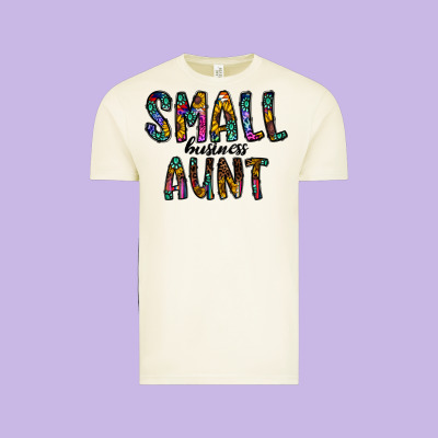 Small Business Aunt Vintage Tee Designed By Cowhidedigitalart