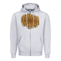 Leopard Patch Zipper Hoodie | Teevron