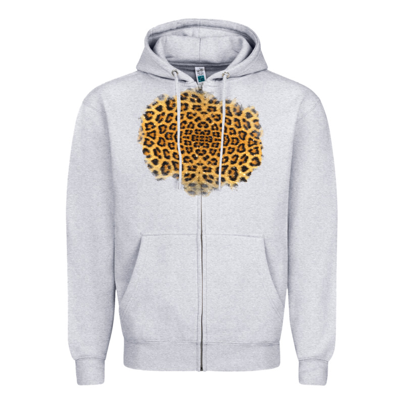 Leopard Patch Zipper Hoodie by Jasminsmagicworld | Teevron