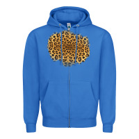 True Royal leopard patch Zipper Hoodie - Jasminsmagicworld