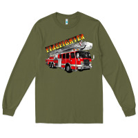 Army Green firefighter fire truck Long Sleeve Tee - Artiststas