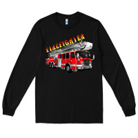 Black firefighter fire truck Long Sleeve Tee - Artiststas