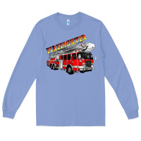 Colony Blue firefighter fire truck Long Sleeve Tee - Artiststas
