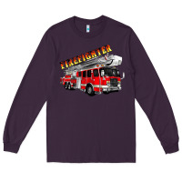 Plum firefighter fire truck Long Sleeve Tee - Artiststas